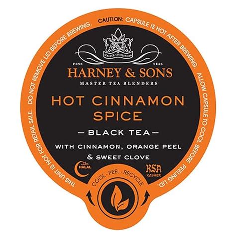 Amazon Harney And Sons Hot Cinnamon Spice Tea Capsules 24 Count Black Teas Grocery