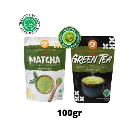 Jual Cy Beverages Pure Matcha Pure Green Tea 100gr Shopee Indonesia