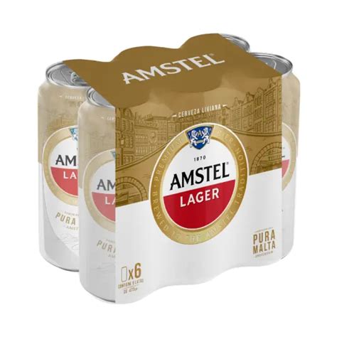 Cerveza Lata Lager Amstel 473cc Supermercado Roldan