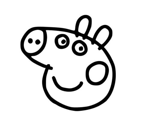 Peppa Pig Outline Svg