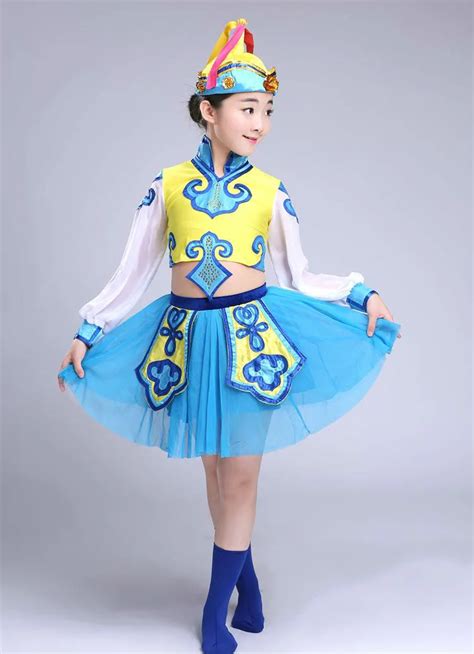 Hmong vêtements de mongolie pour filles Costume de danse folklorique