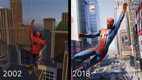 The Evolution Of Flying On The Web In Spider Man Games Youtube