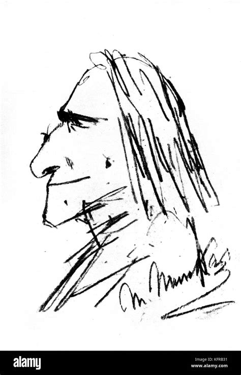 Franz Liszt Caricature Cut Out Stock Images Pictures Alamy