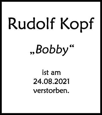 Traueranzeigen Von Rudolf Kopf Schwaebische De Trauerportal