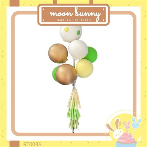 colourful balloon cake topper macaron colour balloon set cake