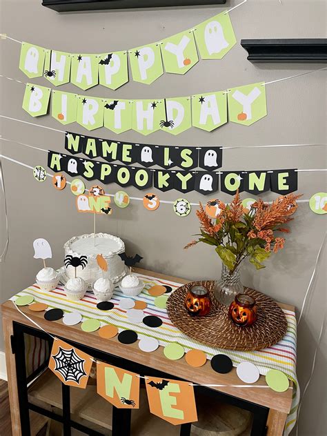 Spooky Themed Birthday Decorations Spooky One First - Etsy