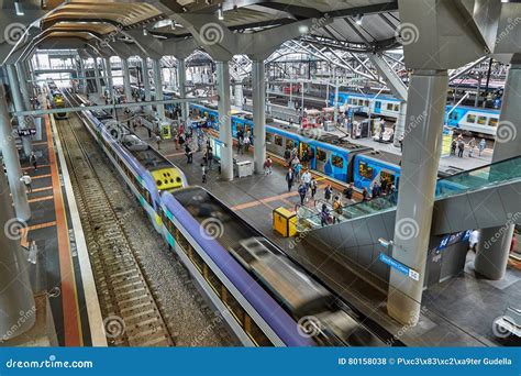 melbourne southern cross station editorial stock photo image