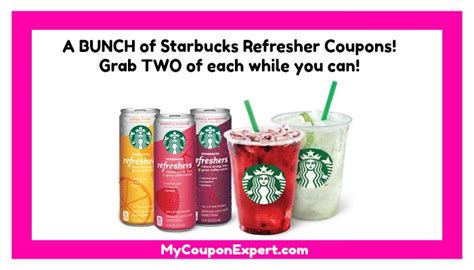 WOW! Lots of Starbucks Refreshers Coupons! Check this out!