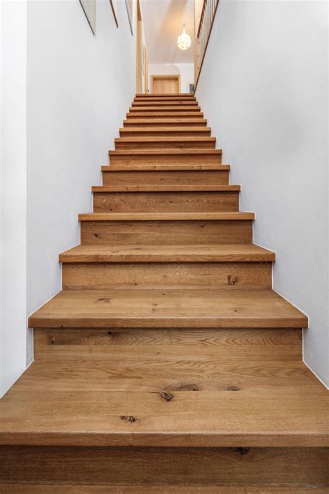 Gerade Treppe Aus Holz Geschlossen Treppengel Nder Gemauert