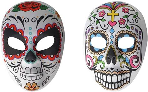 Amazon Gadpiparty Halloween Masquerade Mask 2pcs Day Of The Dead