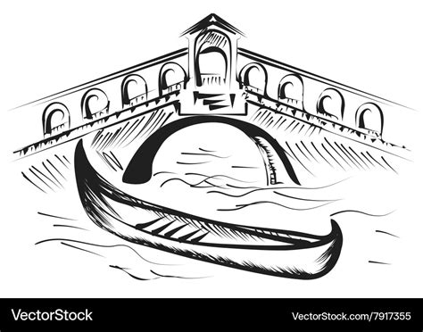 Venice Gondola Royalty Free Vector Image Vectorstock