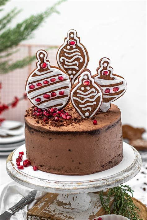 Schoko Naked Cake mit Lebkuchendeko KüchenDeern