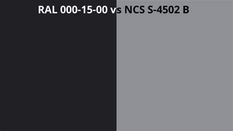 Ral 000 15 00 Vs Ncs S 4502 B Ral Colour Chart Uk