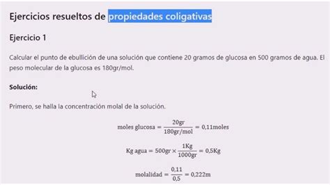 propiedades coligativas Aumento en la temperatura de ebullición YouTube