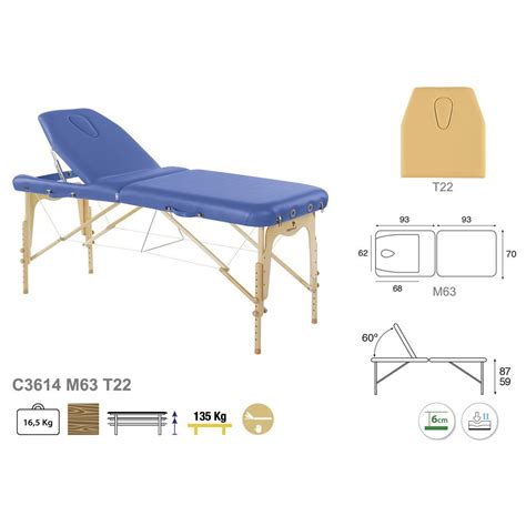 Vente Table de massage pliante en bois Ecopostural C3614 à 813 00