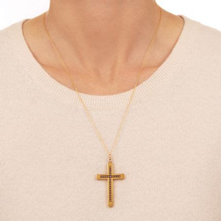 Victorian Seed Pearl Cross Pendant