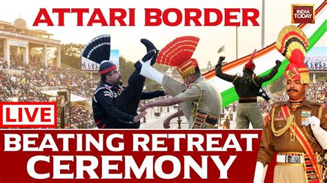 Attari Wagah Border Live Beating Retreat Ceremony At Attari Wagah