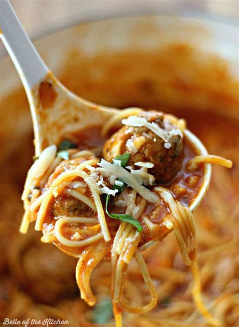 Spaghetti and Meatball Soup - Belle of the Kitchen