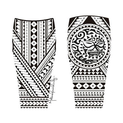 Outline Polynesian Leg Tattoo Stencil Printable Calendars At A Glance