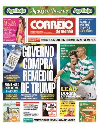 Cm De Hoje Capas Correio Da Manh