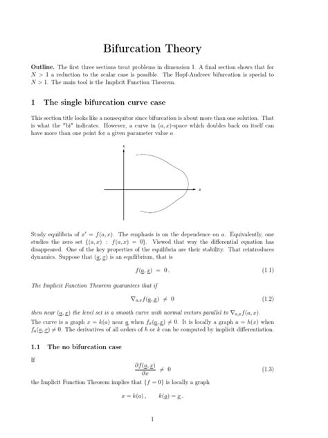 Bifurcation Theory Pdf Stability Theory Derivative