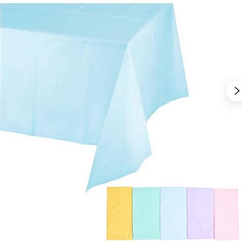 Nappe De Table Bleu Rose 137cm X 274cm Arc En Ciel Pastel