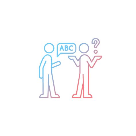 Language barriers gradient linear vector icon 3562251 Vector Art at