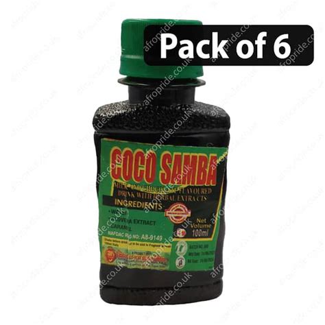 Pack Of 6 Coco Samba Milk And Chocolate Flavoured Drink With Herbal