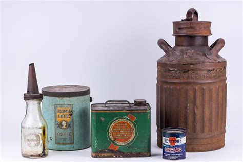 Sold At Auction Vintage Oil Can Collection