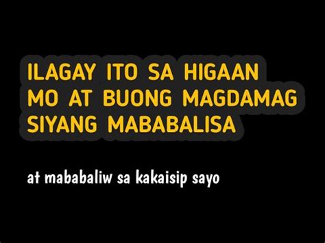 BUONG MAGDAMAG SIYANG MABABALISA SA KAKAISIP SAYO ILAGAY MO ITO SA