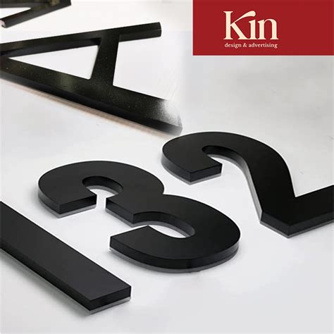 Kin Custom 3d Acrylic House Number 3d Lettering Alphabet Logo