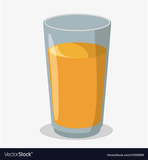 Orange Juice Glass Icon Royalty Free Vector Image