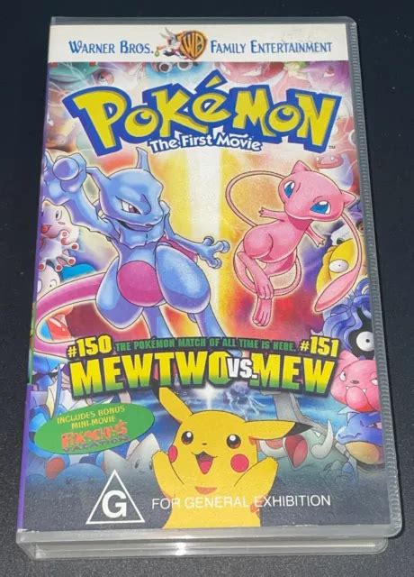 Pokemon The First Movie Vhs Promo Card Rare Sealed New