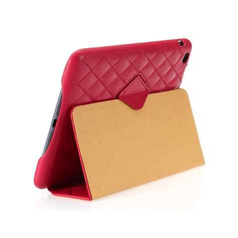 Quilted Genuine Leather Smart Cover Case Ipad Mini Black Jison