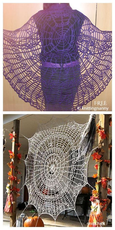 Halloween Web Shawl Free Crochet Patterns And Paid Diy Magazine Crochet Skull Patterns