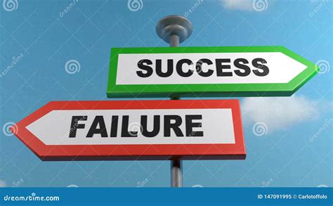 Failure Success Street Arrow Signs Concept D Rendering