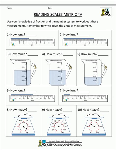 Year 4 Volume And Capacity Worksheets