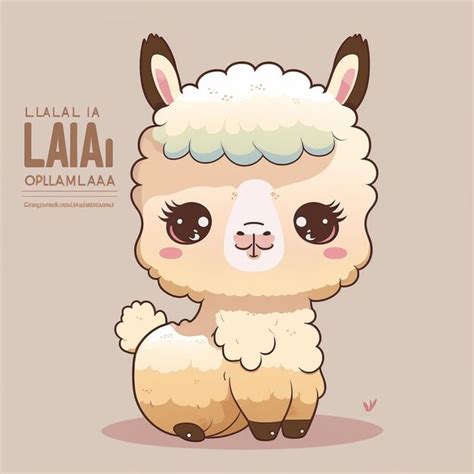 Premium AI Image | Baby Llama Cartoon Character Vector Illustration