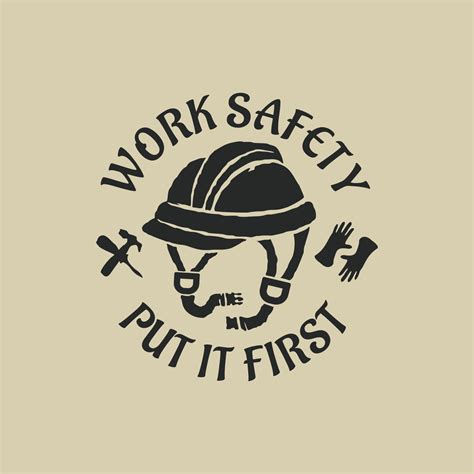 work safety emblem logo  vector art  vecteezy