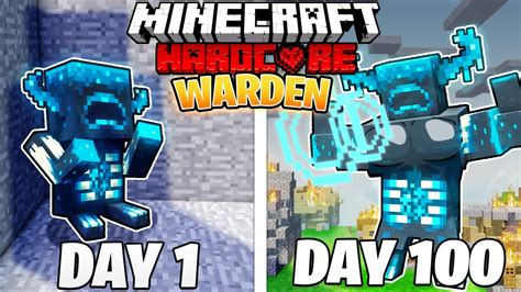 I Survived 100 DAYS As A WARDEN In HARDCORE Minecraft YouTube