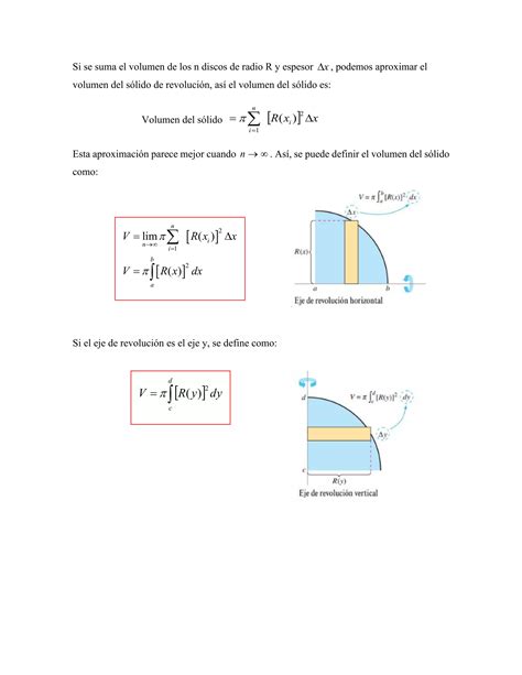 Volumen De Un Solido De Revolucion Pdf