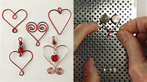 Wire Heart Earrings Diy Jig Tutorial Youtube