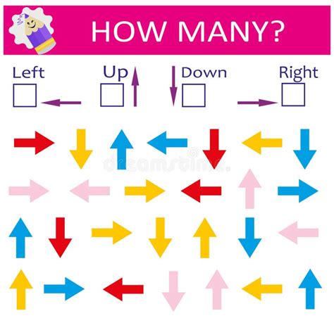 A Game for Kids. Left or Right. Up or Down. Preschool Worksheet ...