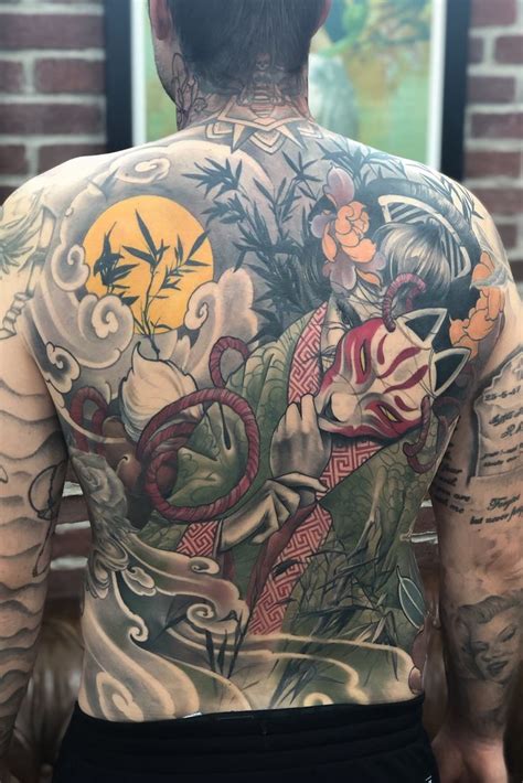 Tattoo Uploaded By Christopher Henriksen Kitsune Backpiece Kitsune