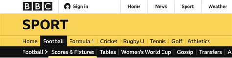 Scores And Fixtures Football Bbc Sport Football Football Fixtures