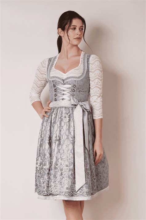 Dirndl Joselin Cm In Grau Im Kr Ger Dirndl Online Shop