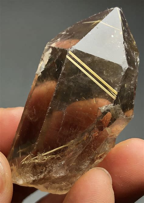 G Natural Golden Hair Rutilated Quartz Crystal Point Specimen