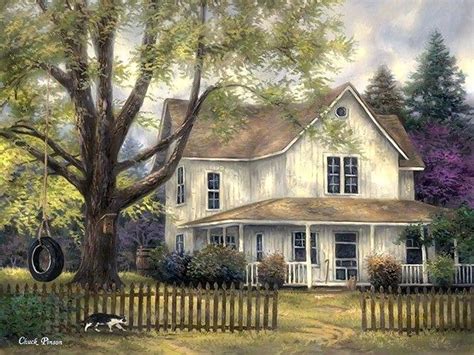 Painting Of Old Farmhouses at PaintingValley.com | Explore collection of Painting Of Old Farmhouses