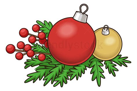 Cartoon Christmas Ornaments Cartoon Vector Clipart - FriendlyStock