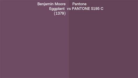 Benjamin Moore Eggplant 1379 Vs Pantone 5195 C Side By Side Comparison